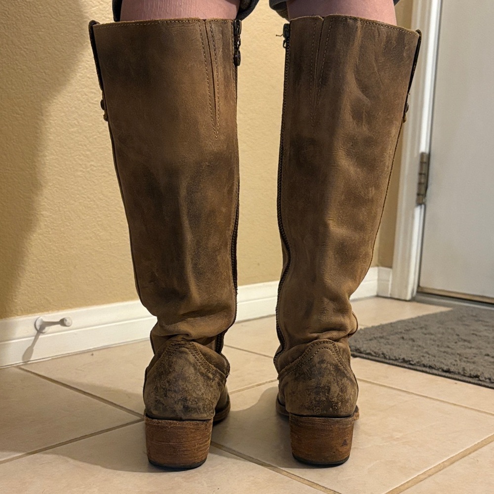 Liberty Brown Heeled Boots - Picture 2 of 5